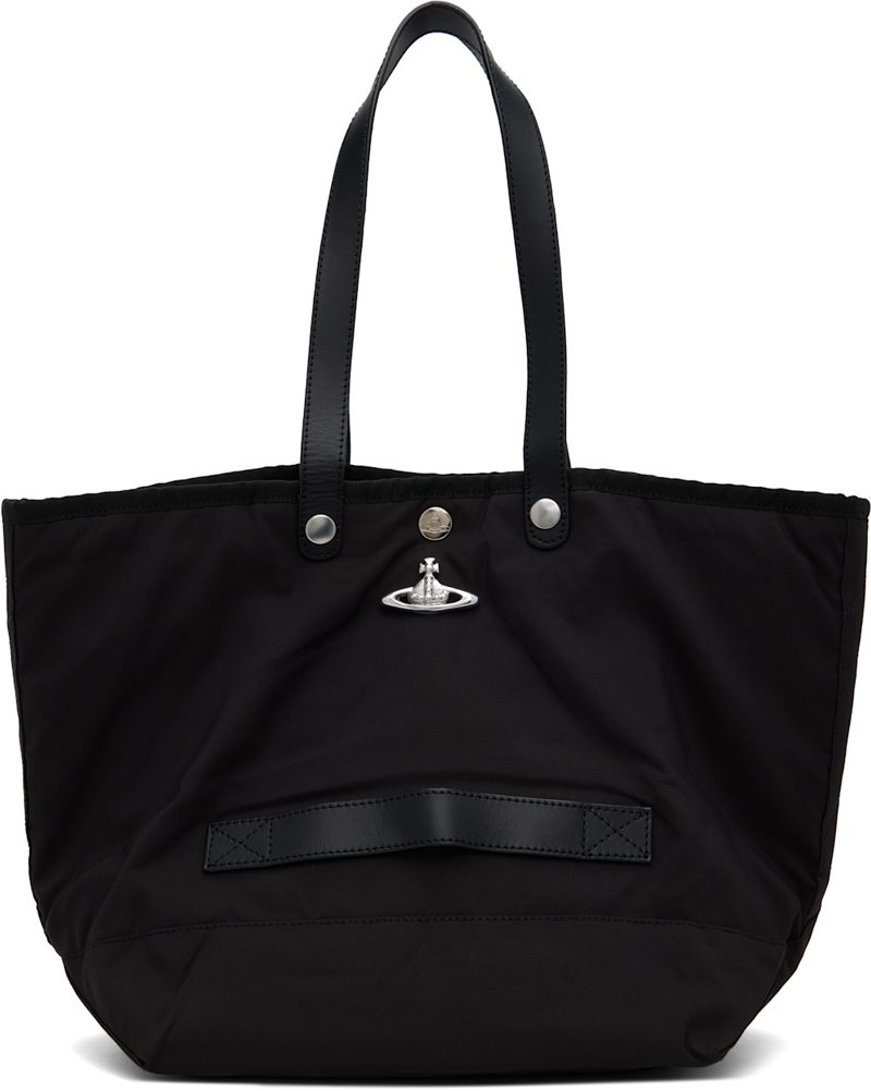 Black Utility Small Shopper Tote 262314M172004
