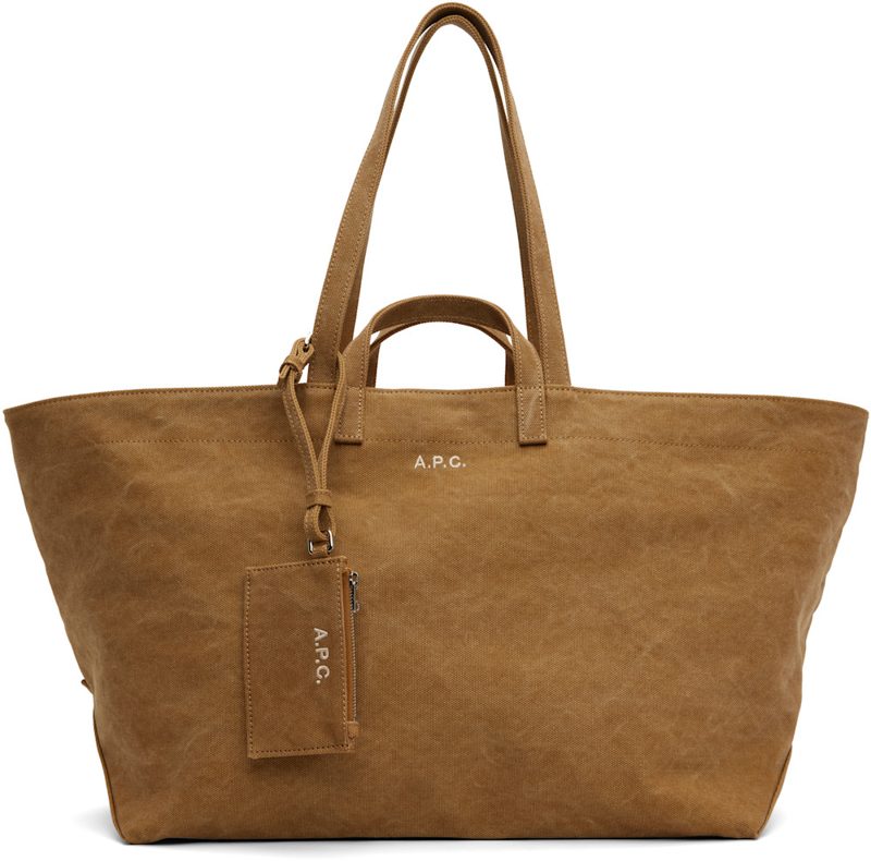 Tan Drummer Toile Tote 262252F049007