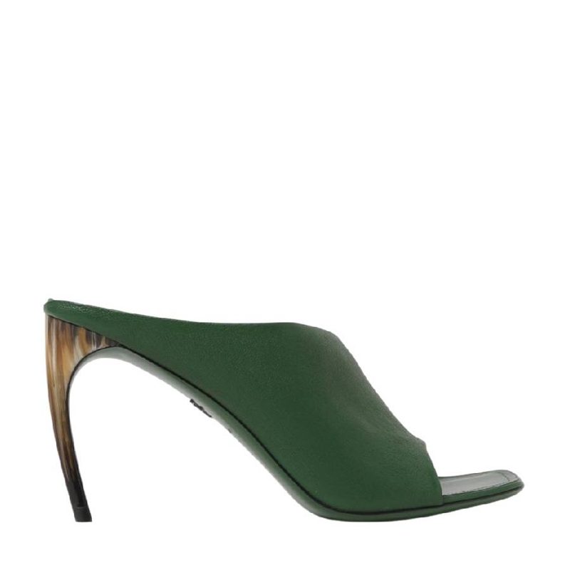 Nymphe Curved Heel Slide Sandals