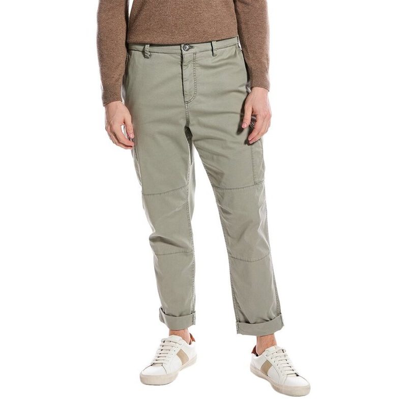 Brunello Cucinelli Light Green Relaxed Trousers