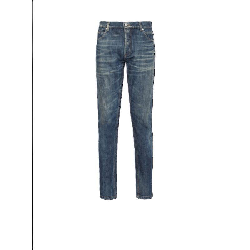 MenS Blue Stonewash Slim Jeans