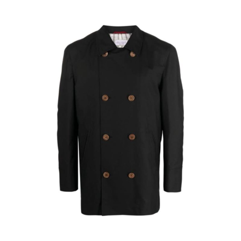 Brunello Cucinelli Black Double-Breasted Jacket