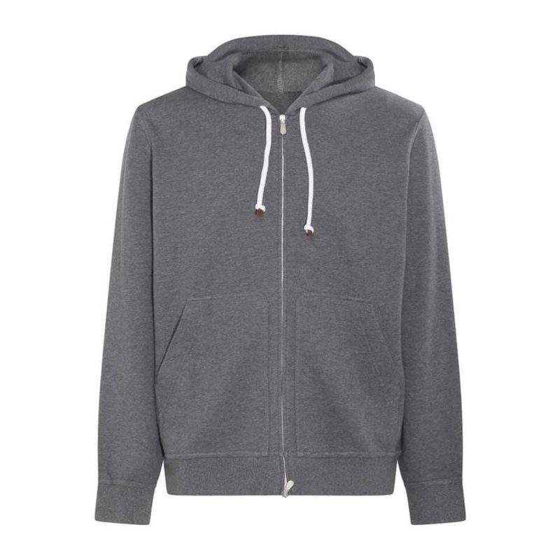 Brunello Cucinelli Lead Zip-Up Hoodie
