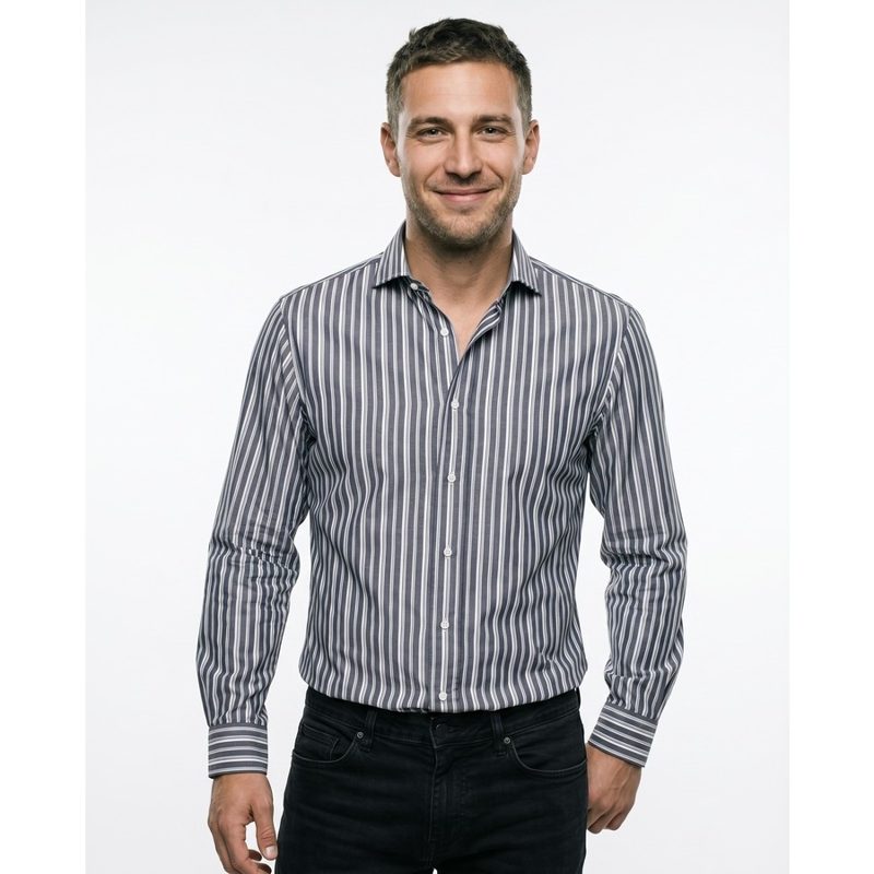Brunello Cucinelli MenS Striped Tailored Shirt