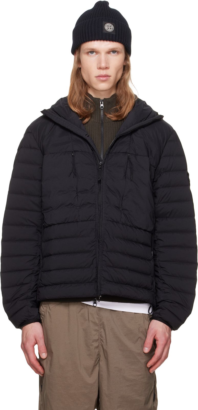 Black 4100107 Seamless Tunnel Nylon Down Jacket 262828M178004