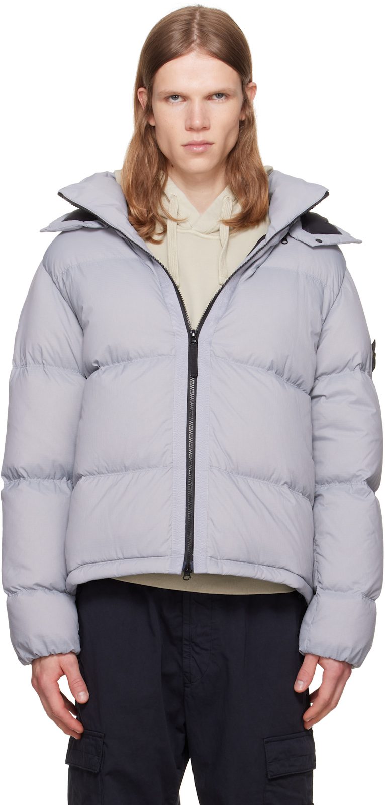 Gray 4100013 Matt Ripstop Cordura Advanced Fabrics Down Jacket 262828M178020