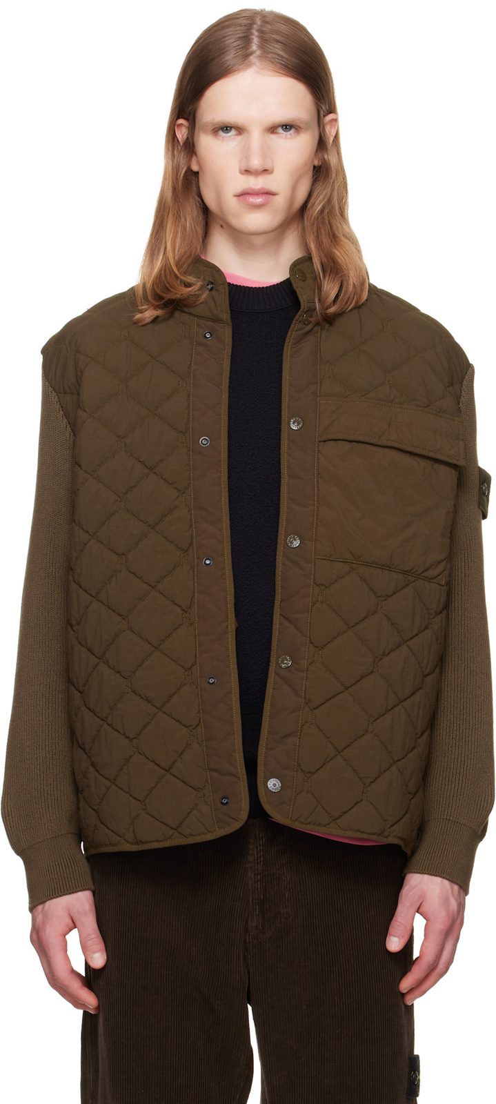 Khaki 4100016 Nylon Smerigliato Jacket 262828M180032