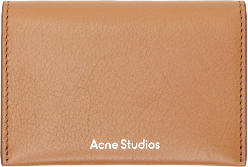 Brown Folded Leather Wallet 262129M163003
