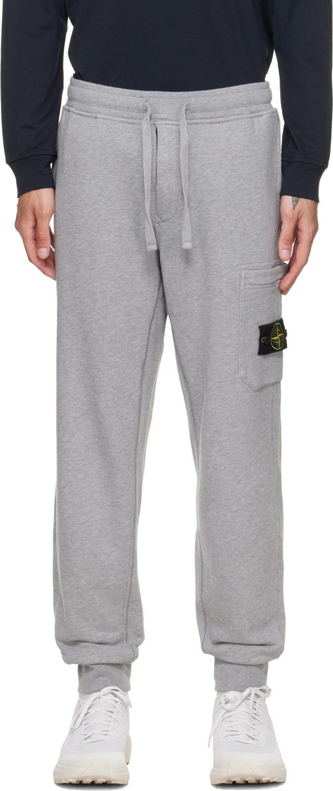 Gray 6200010 Organic Melange Cotton Fleece Sweatpants 262828M190003