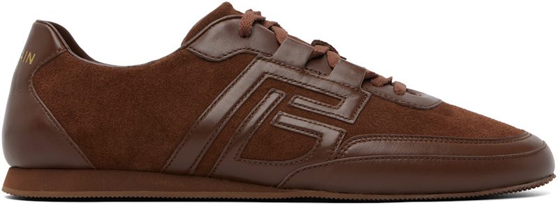 Brown Calfskin Sneakers 262251M237011