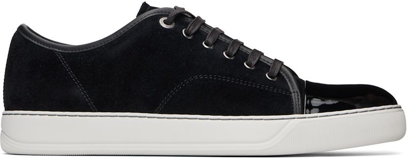 Black DBB1 Patent Leather & Suede Sneakers 261254M237099