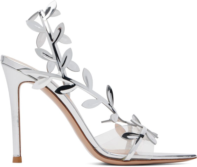 Silver Flavia Heeled Sandals 262090F125010