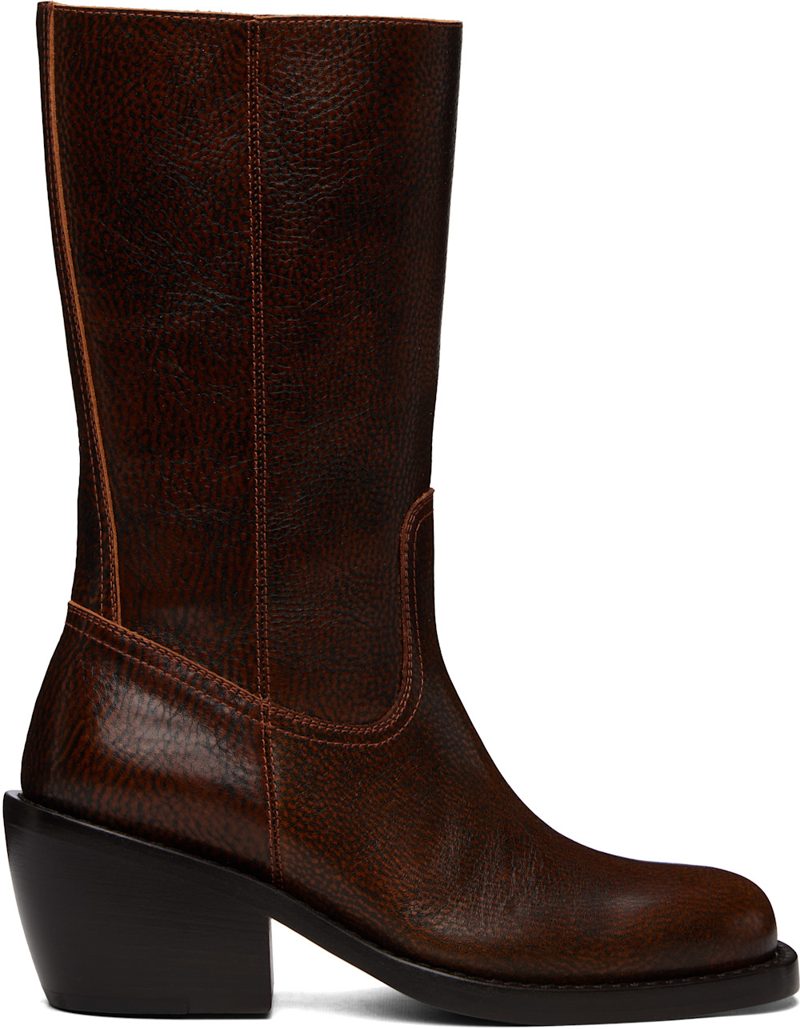 Brown Leather Boots 262358F114000
