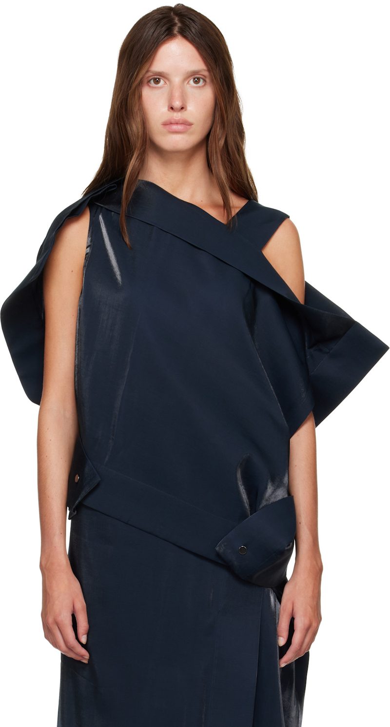 SSENSE Exclusive Navy Mercury Top 262809F107004