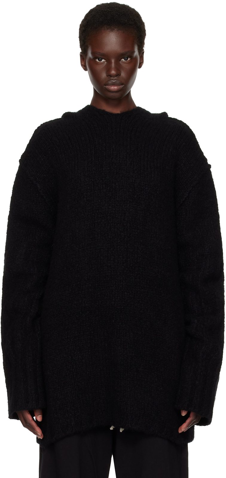 Black Tower Oversized Hoodie 262232F097007