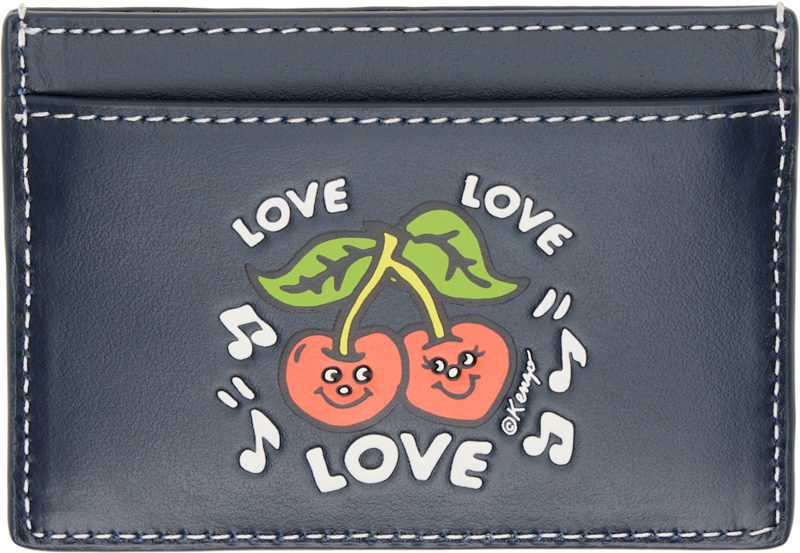 Navy [겐조] Paris Loves Card Holder 262387M163000