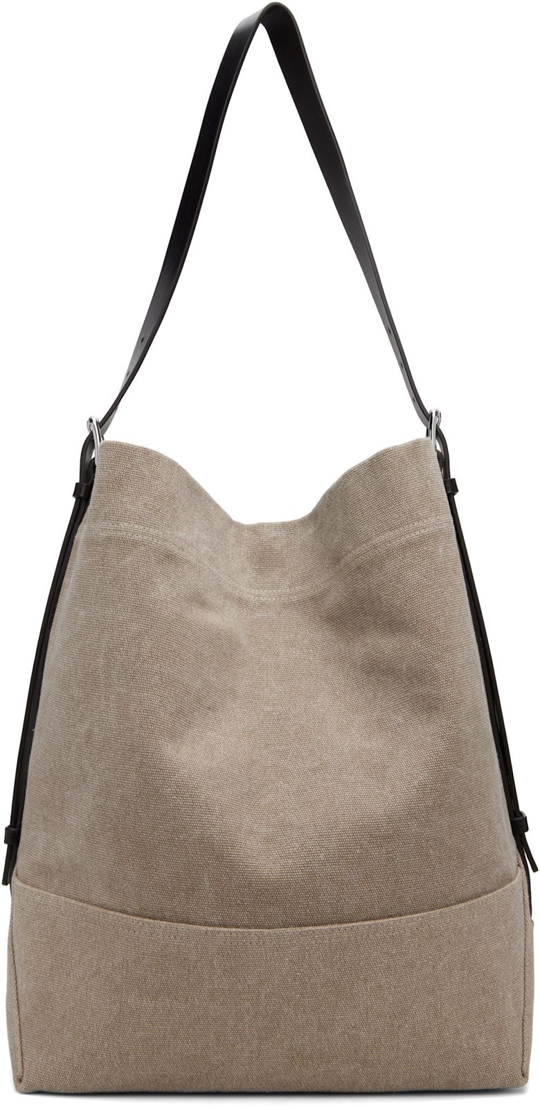 Beige Belted Tote 262646M172004