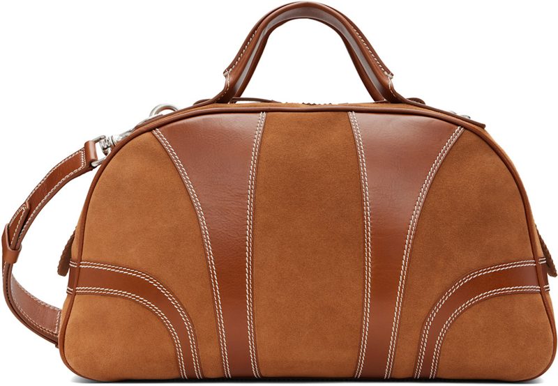 Tan Suede Duffle Bag 262358M169000