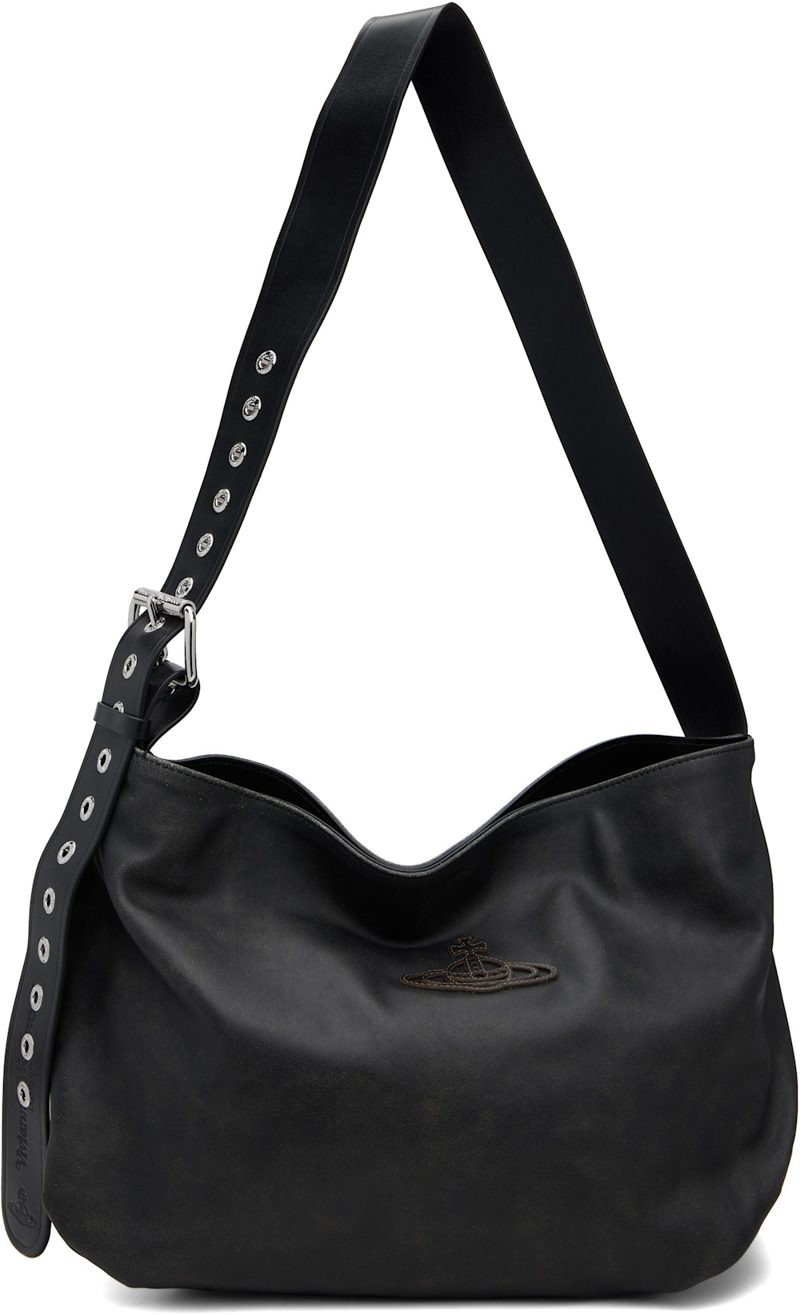 Black Maxime Medium Shoulder Bag 262314M170019