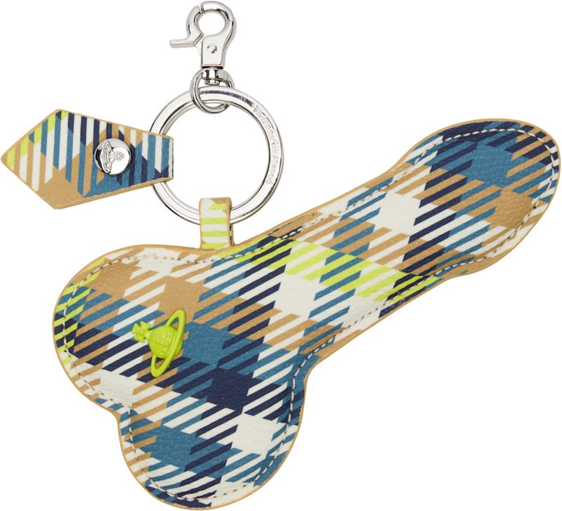 Multicolor Flat Penis Keychain 261314M148029