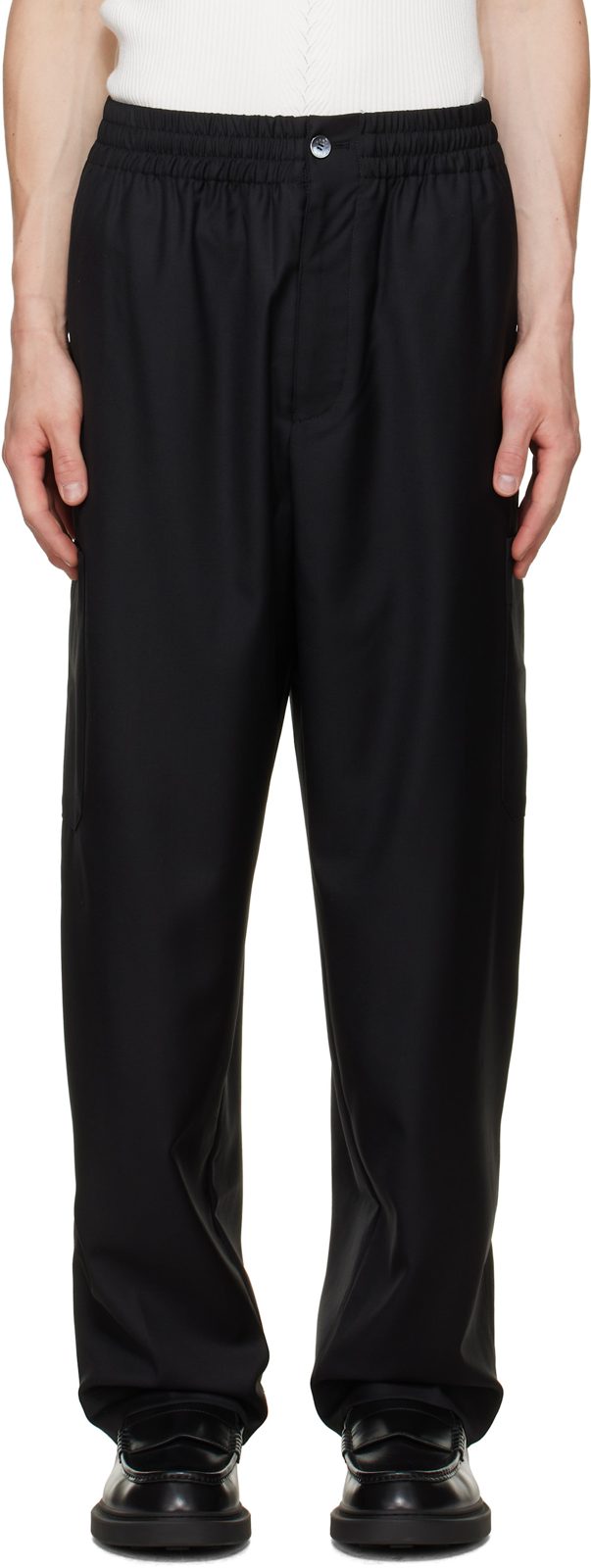 Black [겐조] Paris Cargo Jog Trousers 262387M190001