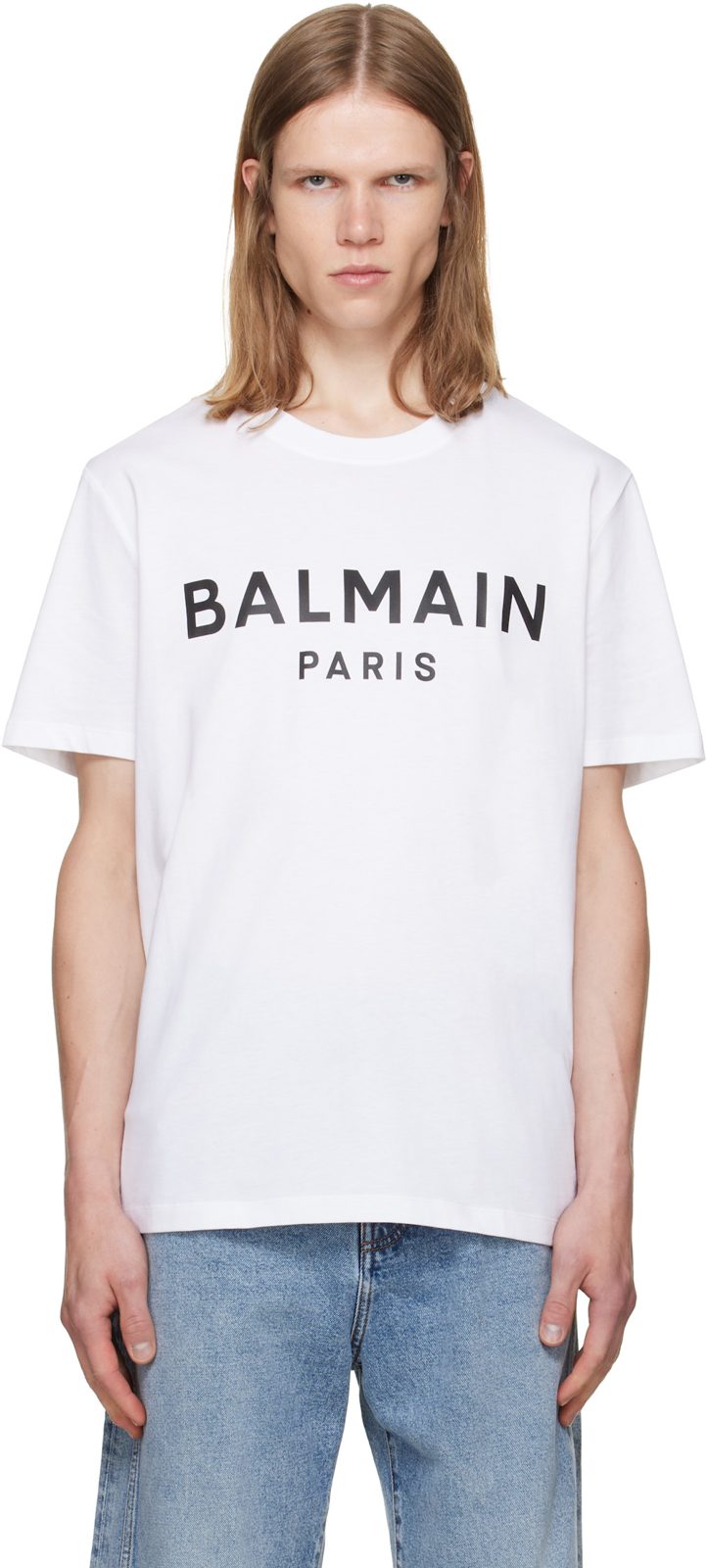 White [발망] Paris Print T-shirt 262251M213004
