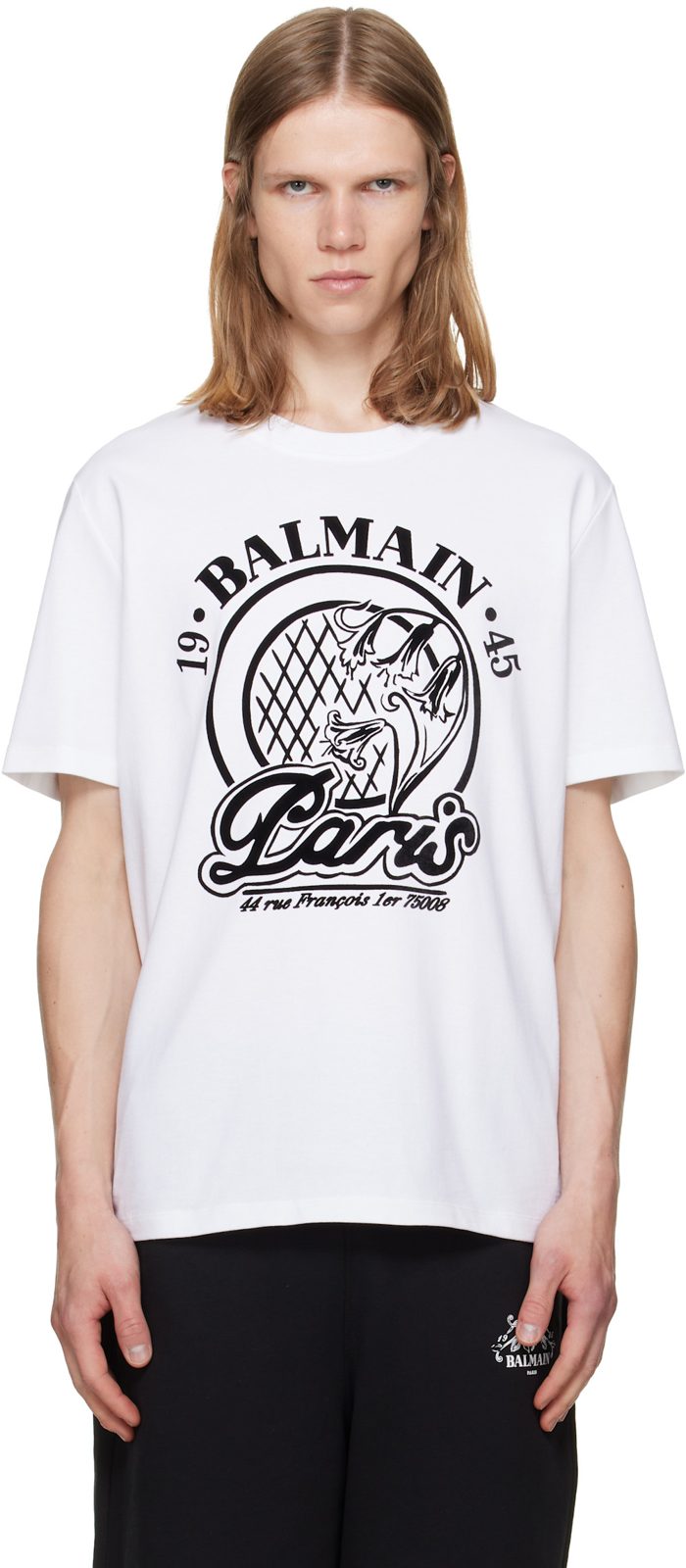 White [발망] Quilted Flock T-shirt 262251M213003