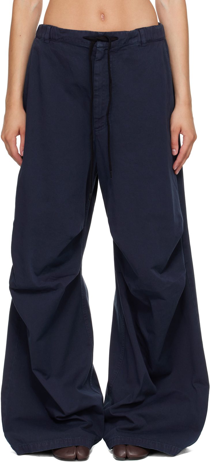 Navy Overdyed Trousers 262188F087001