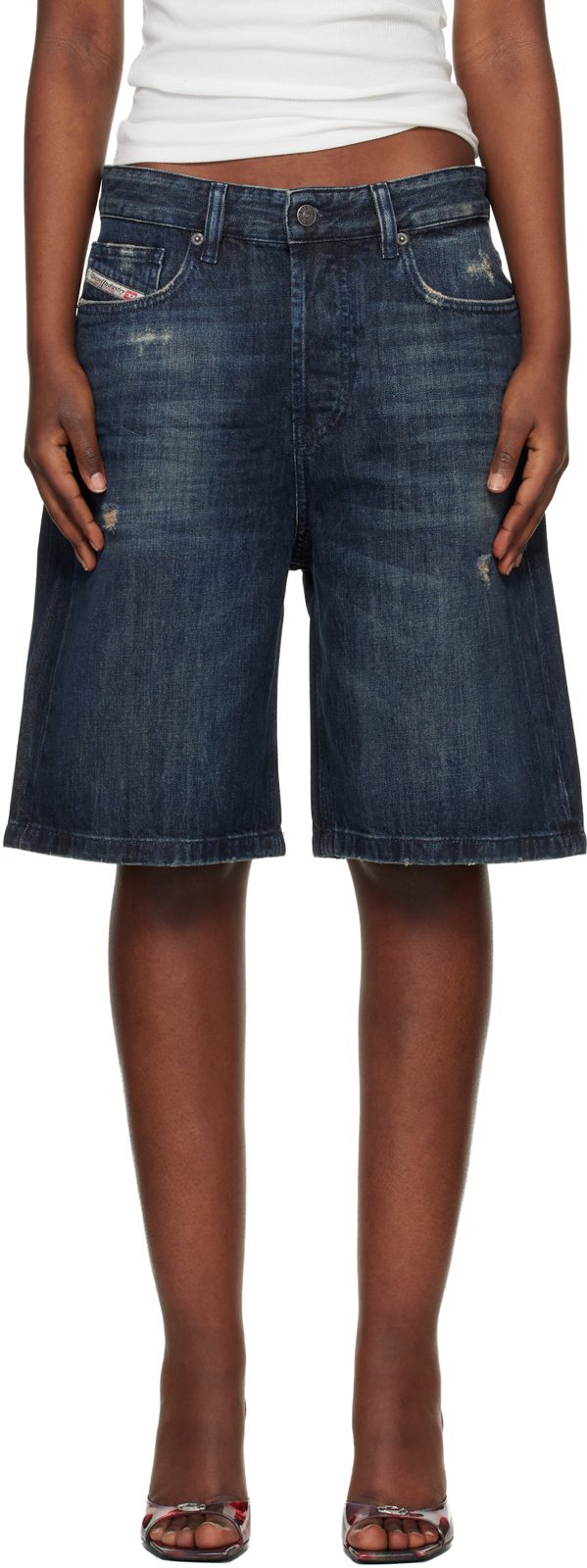 Navy De-Sire-Short Denim Shorts 261001F088010