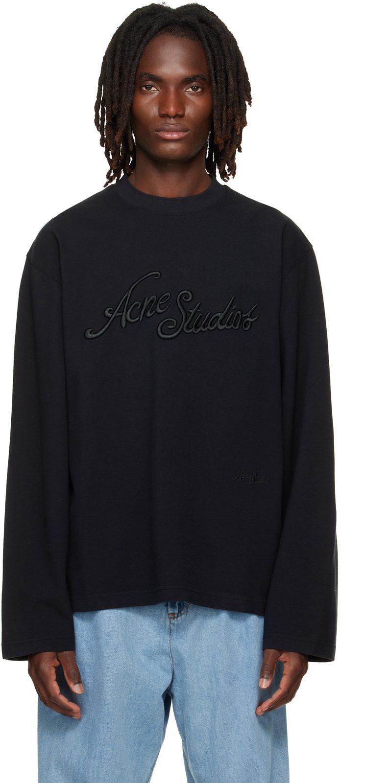 Black Embroidered Logo T-shirt 262129M213044