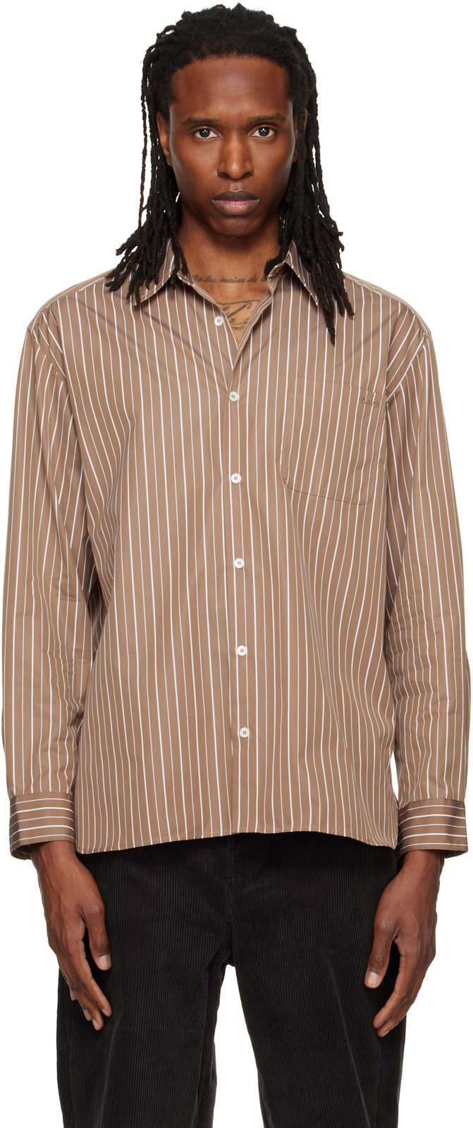 Brown Malo Logo Shirt 262252M192017