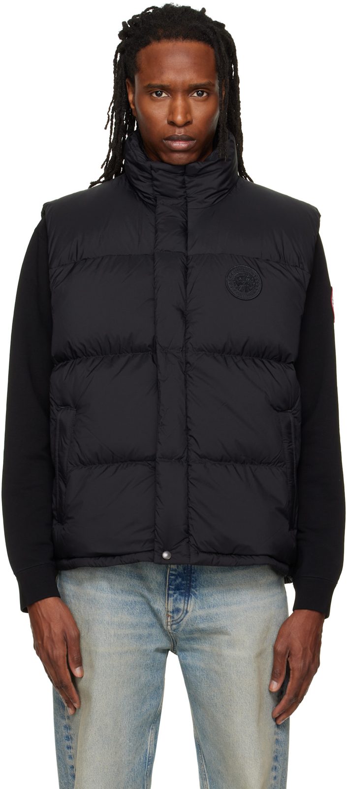 Black ST[ERL]ING Puffer Down Vest 262014M178005