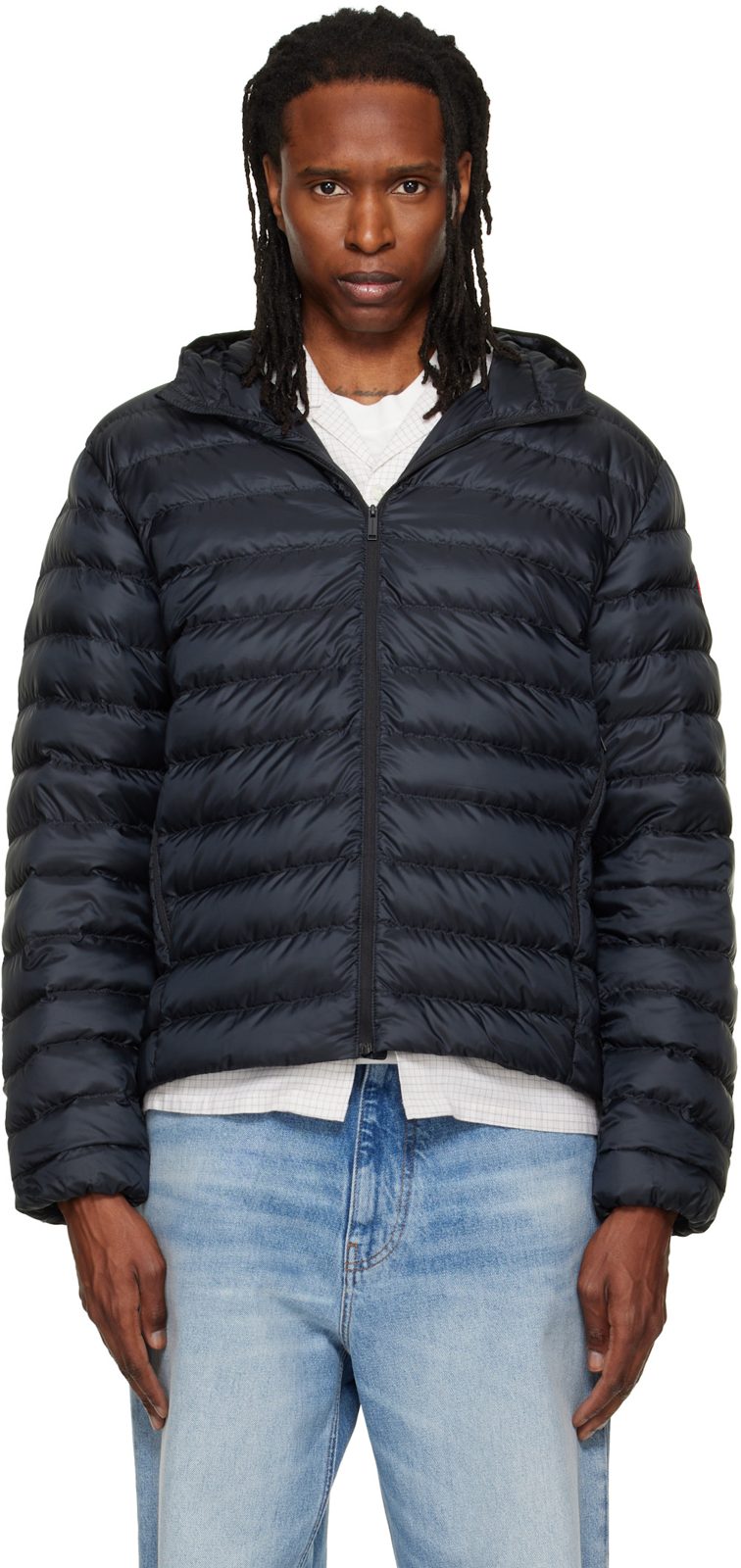 Black Stratus Down Jacket 262014M178002