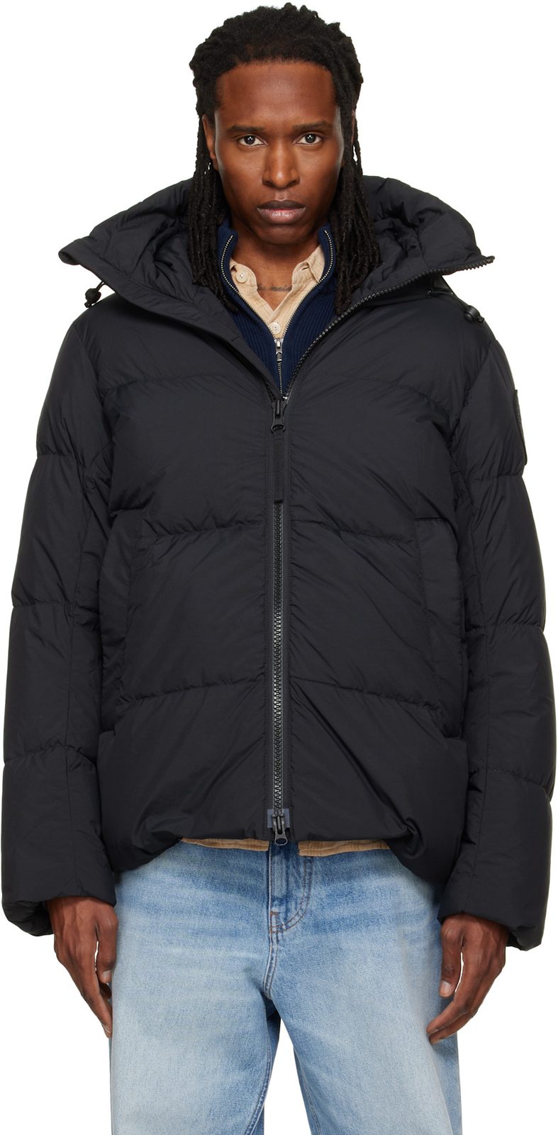 Black Crofton EnduraLuxe Puffer Down Jacket 262014M178027