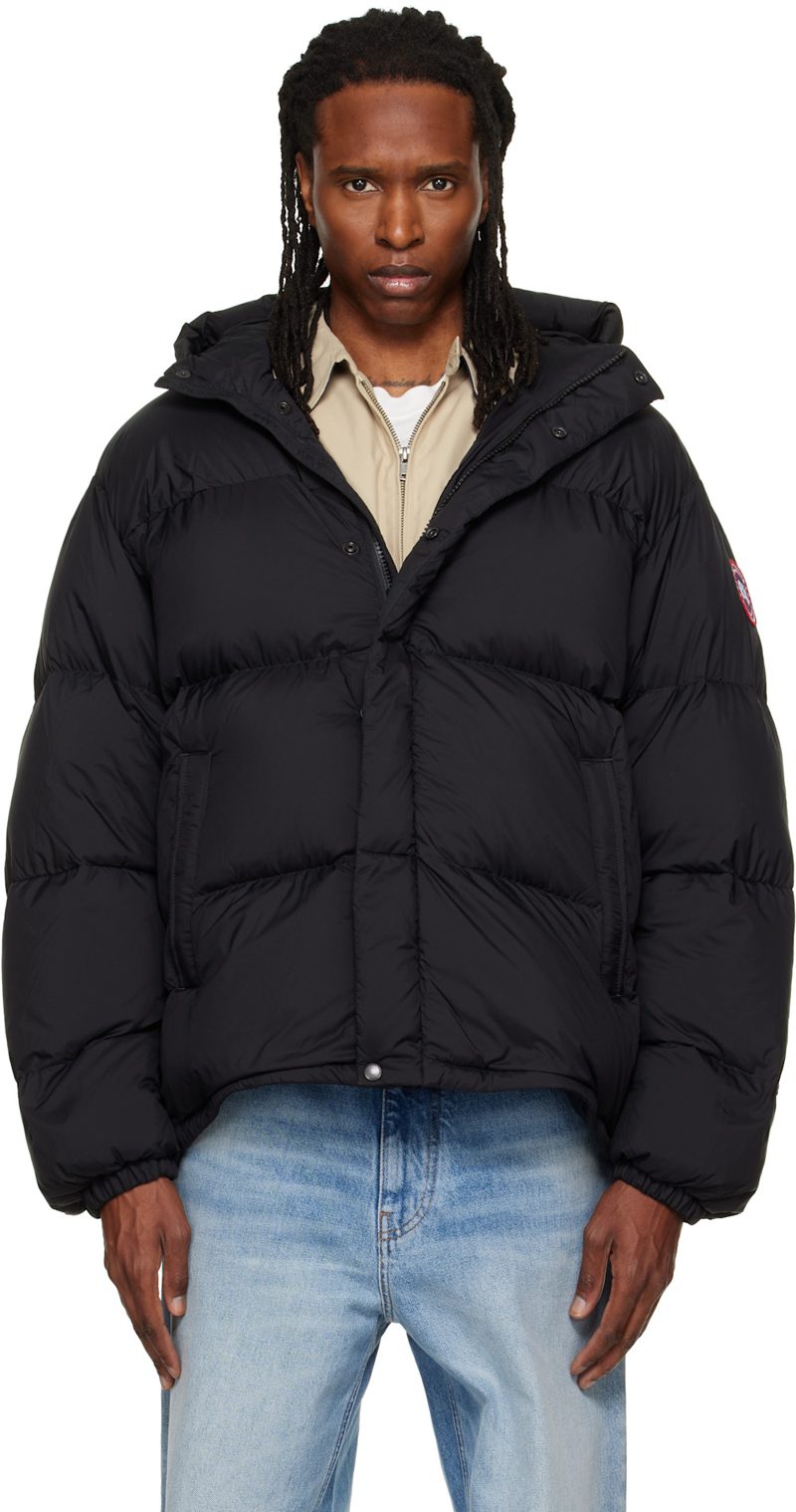 Black ST[ERL]ING Puffer Down Coat 262014M178009