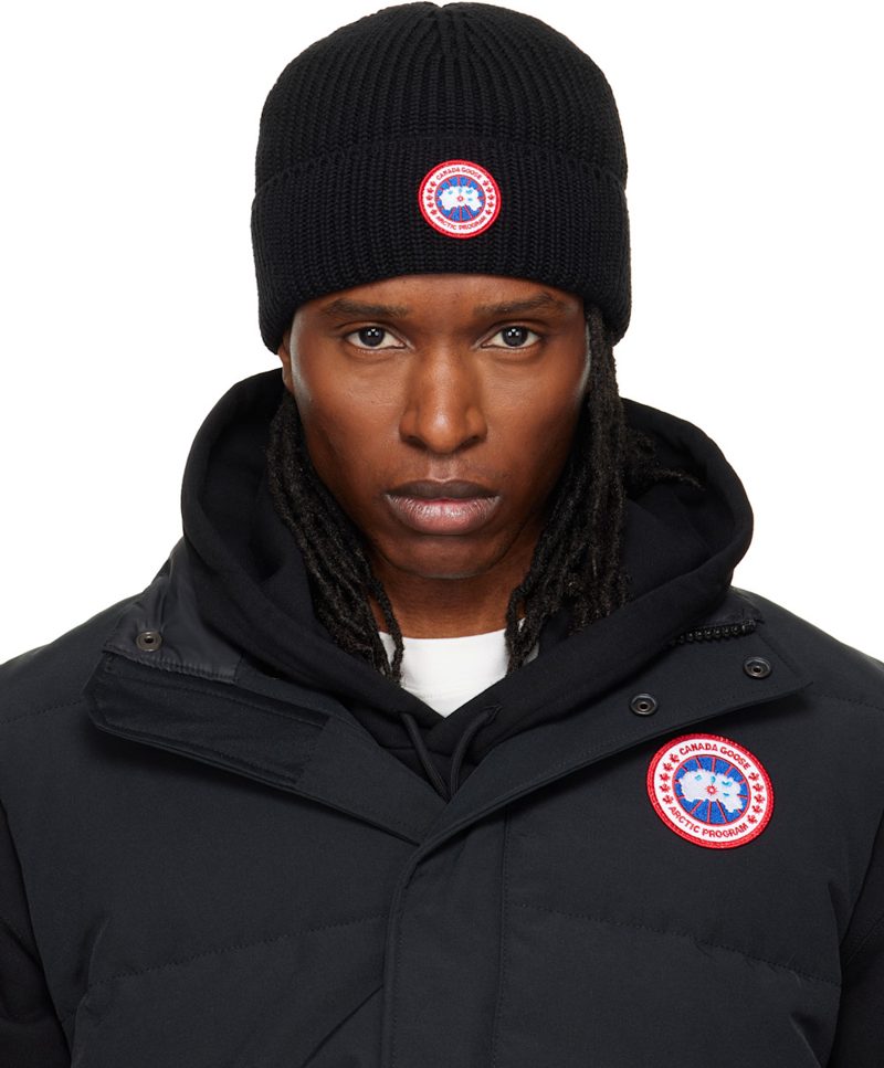 Black Rib Beanie 262014M138006