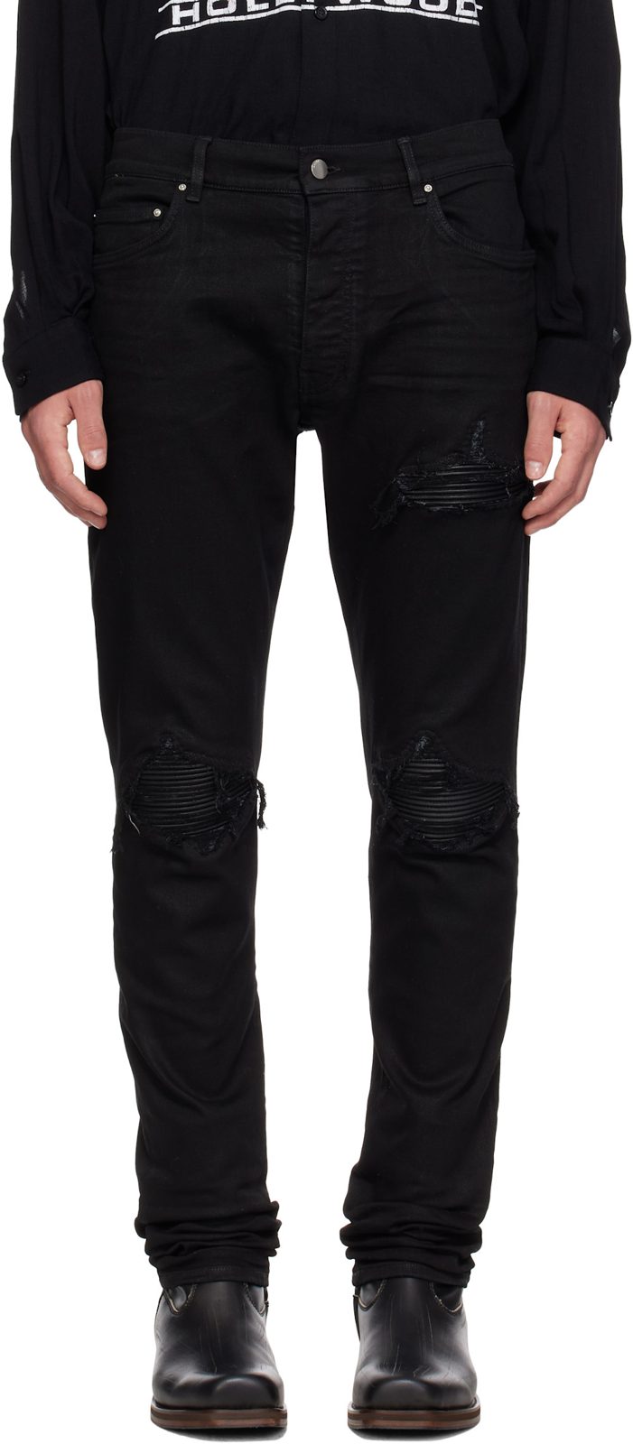 Black Waxed MX1 Jeans 262886M186031