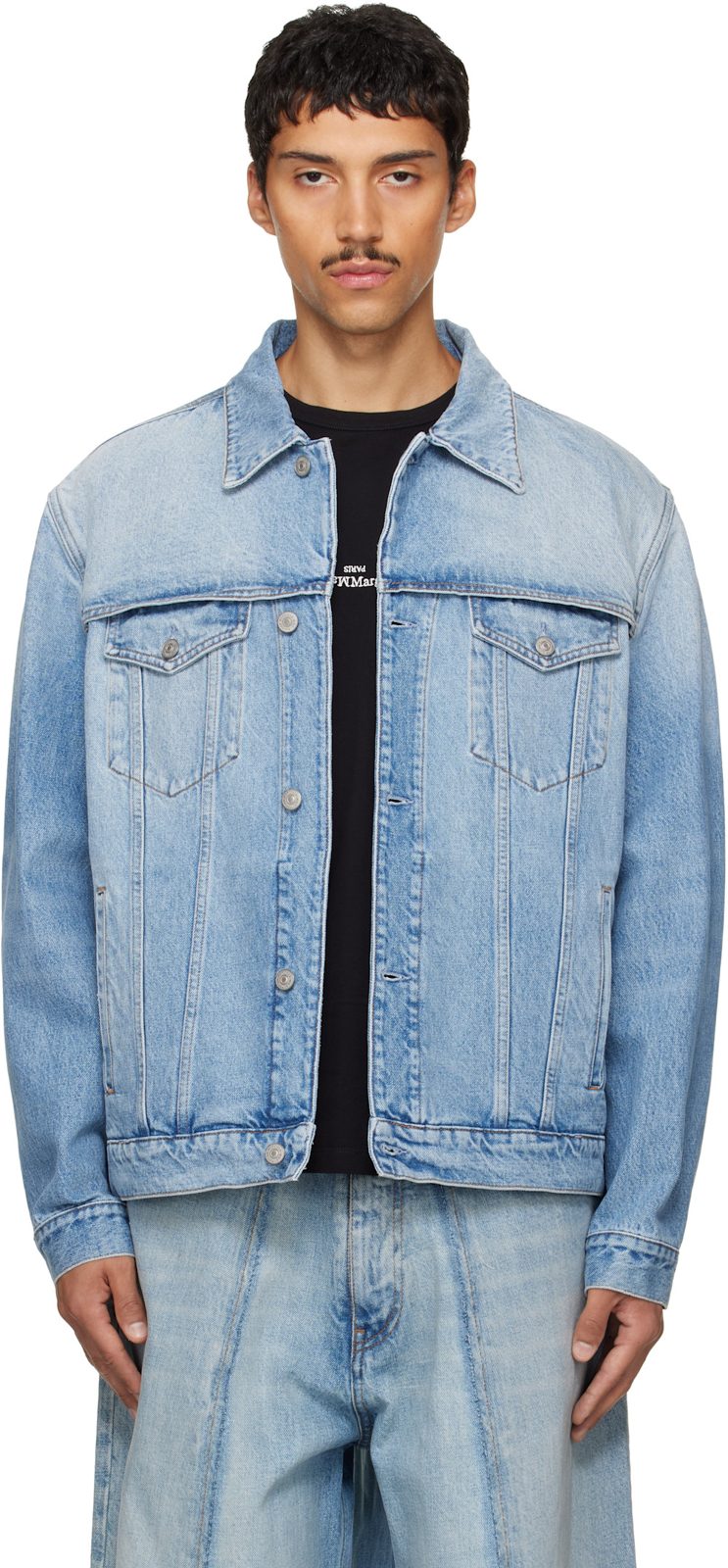 Blue Sports Denim Jacket 262188M177002