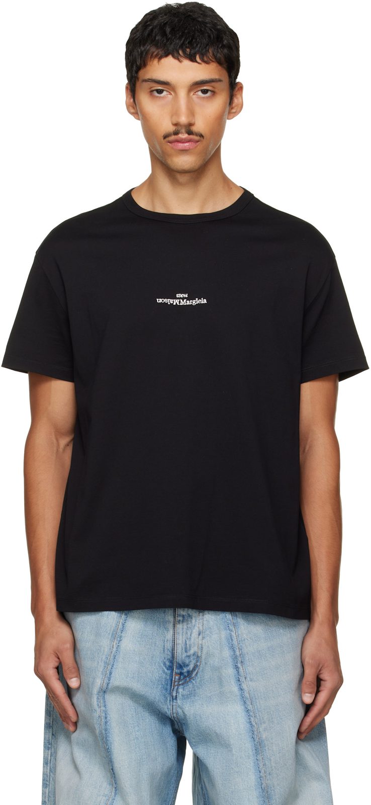 Black Logo Cotton T-shirt 262168M213010