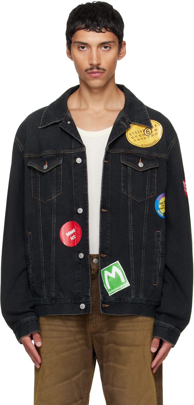 Navy Sports Denim Jacket 262188M177000