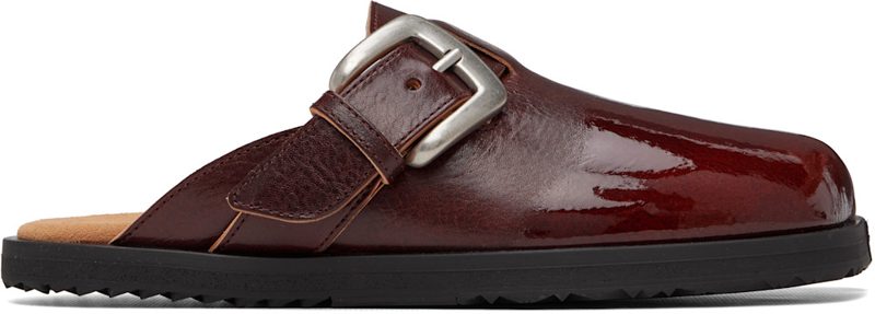 Burgundy Tabi Daily Mule Loafers 262168M234002