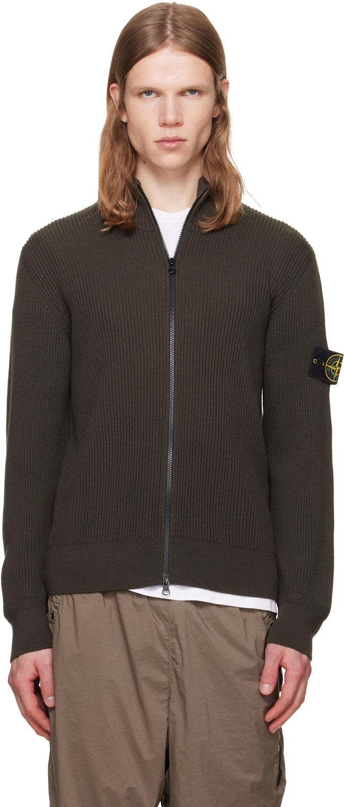 Brown 5100017 Ribbed RWS Wool Sweatshirt 262828M200012