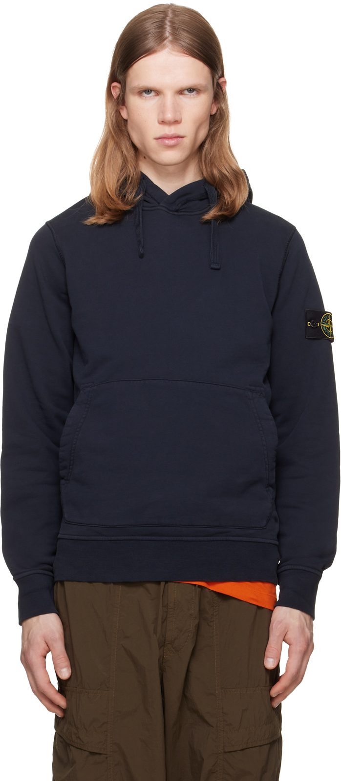 Navy 6100062 Organic Cotton Fleece Hoodie 262828M202005