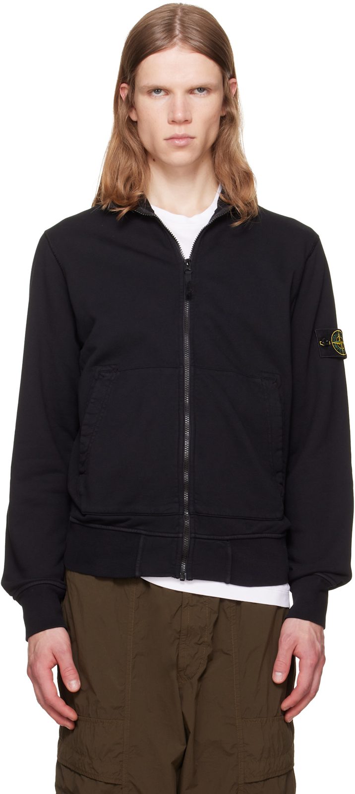Black 610063 Organic Cotton Fleece Sweatshirt 262828M200001