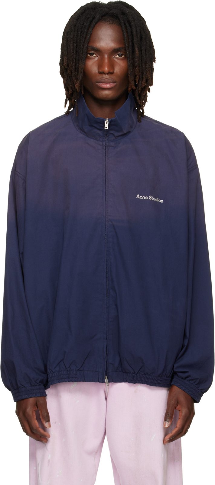 Navy Washed Logo Jacket 262129M180006