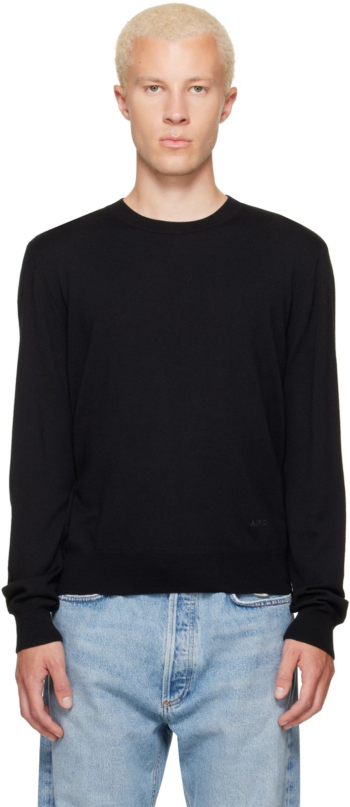 Black Matthieu Wool Sweater 262252M201000