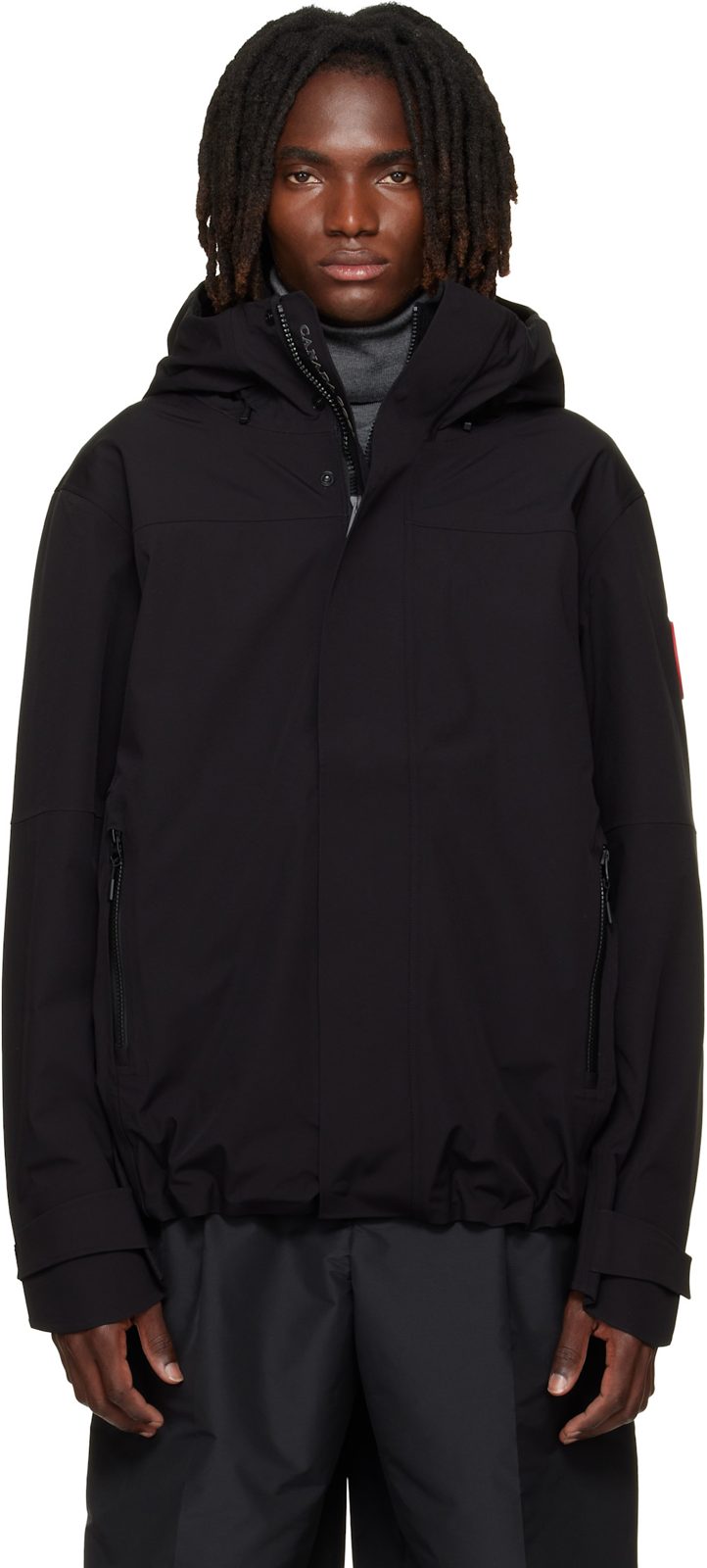 Black Rupert Rain Jacket 262014M180006