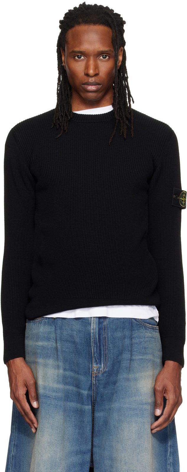 Black 5100053 Full Rib RWS Wool Sweater 262828M201010