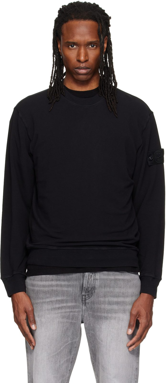 Black 6100069 Stretch Cotton Ghost Sweatshirt 262828M204000