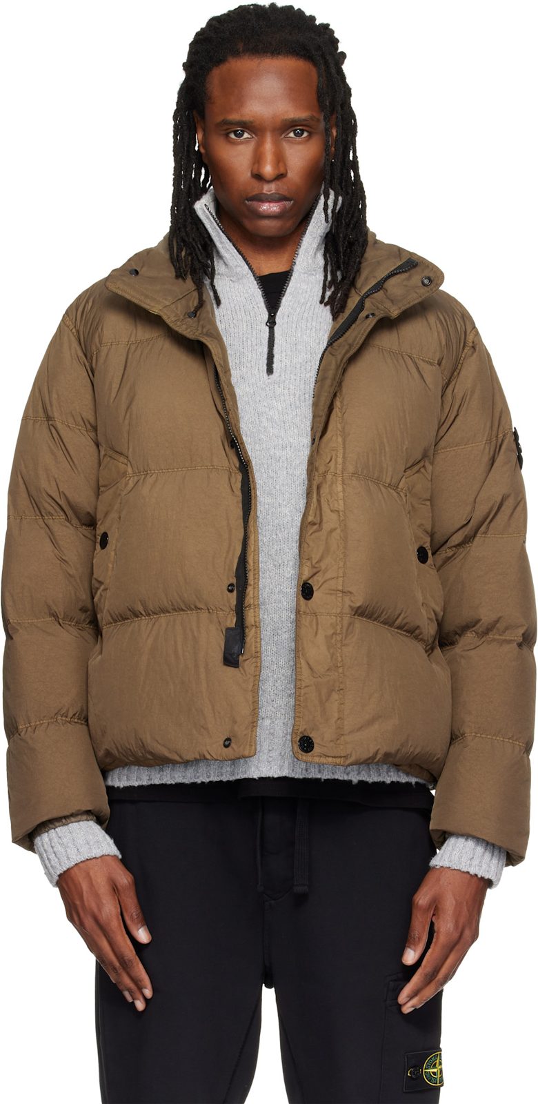 Khaki 4100109 Crinkle Reps NY Down Jacket 262828M178000